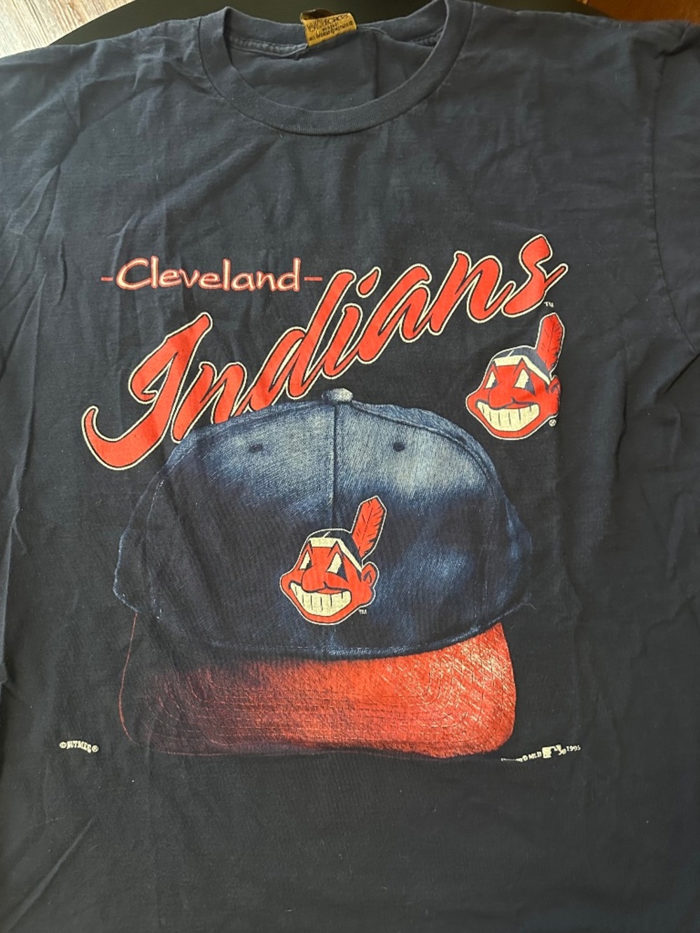 Nutmeg Mills Cleveland Indians Vintage Tee Mens XL
